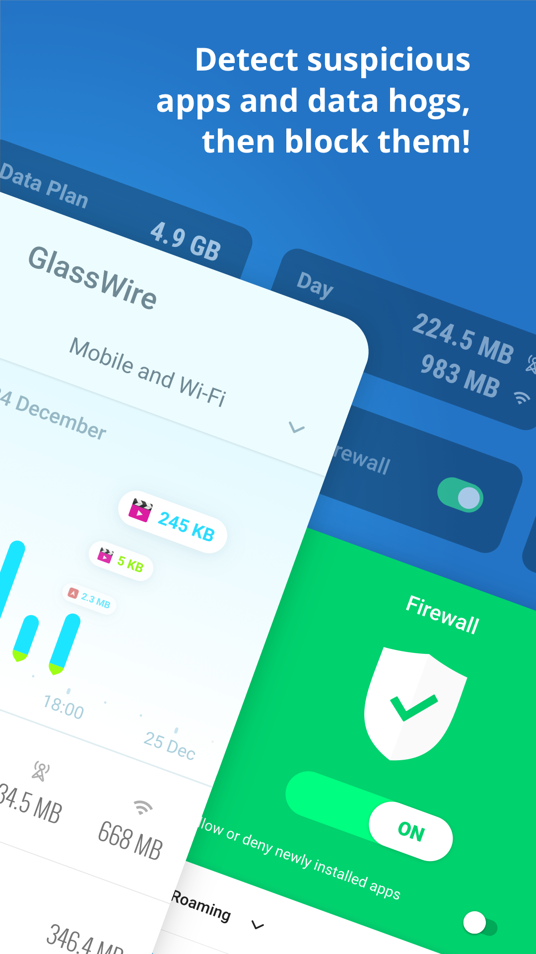 اسکرین شات 2 برنامه GlassWire Data Usage Monitor