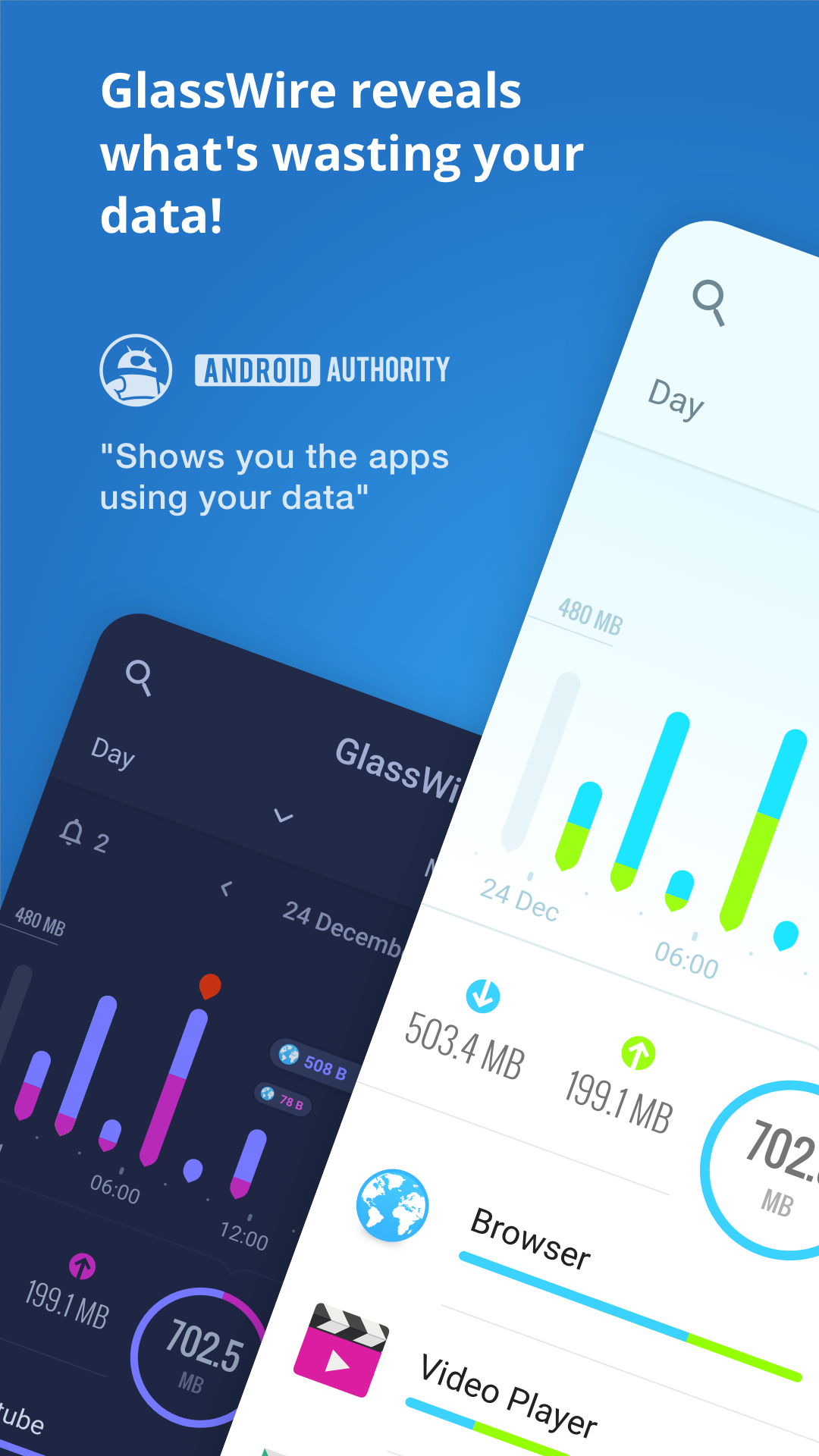 اسکرین شات 1 برنامه GlassWire Data Usage Monitor