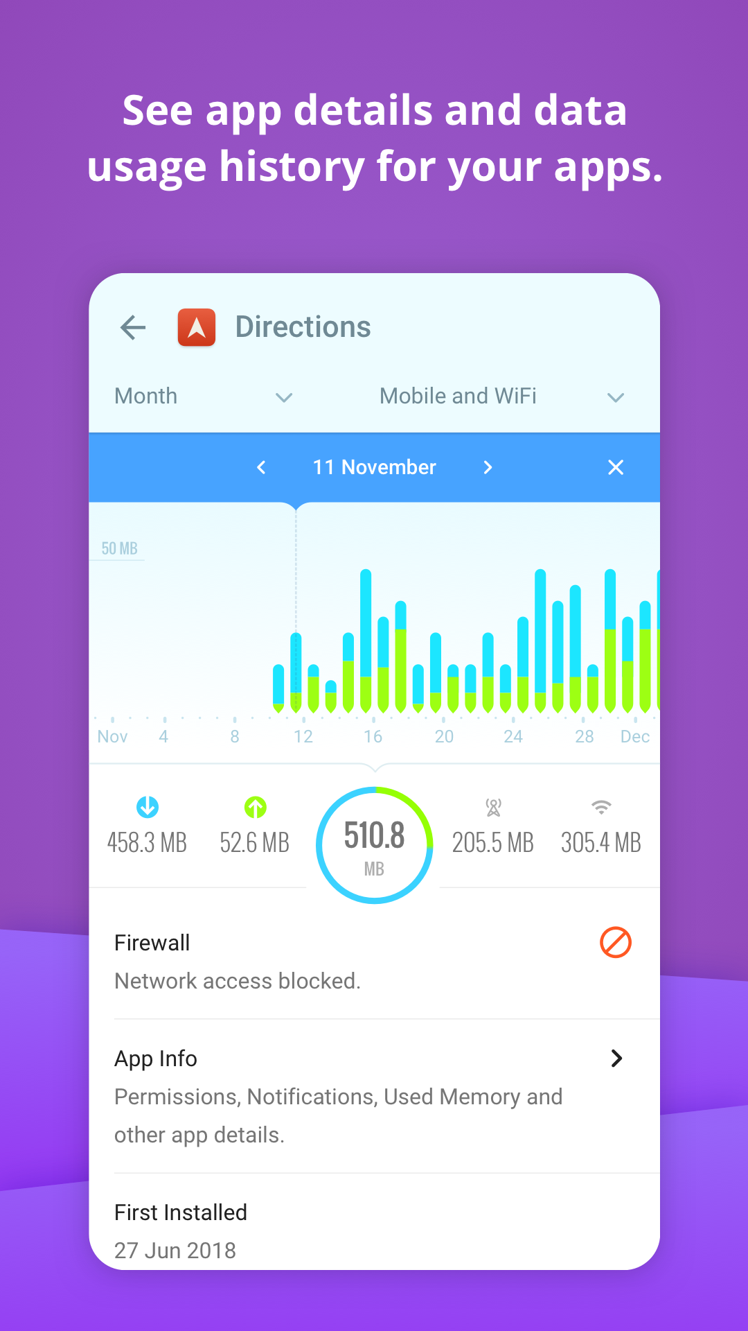 اسکرین شات 7 برنامه GlassWire Data Usage Monitor