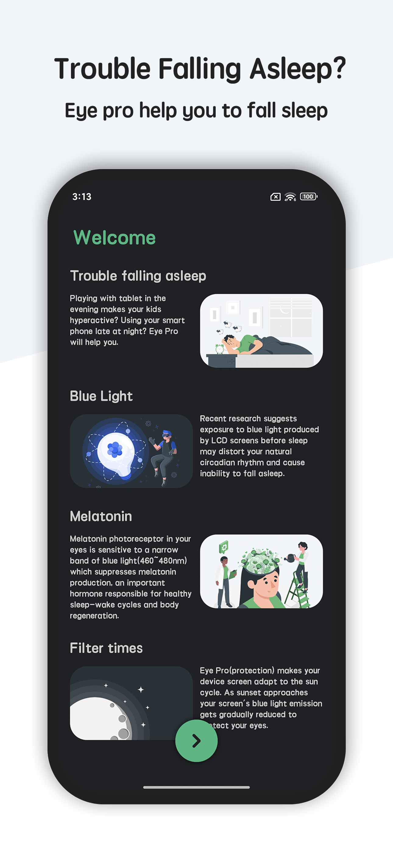 اسکرین شات 1 برنامه Eye Pro - Blue Light Filter