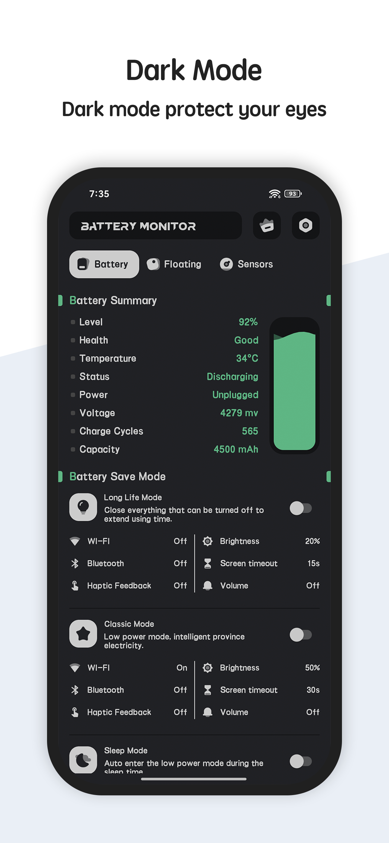 اسکرین شات 2 برنامه Battery Monitor