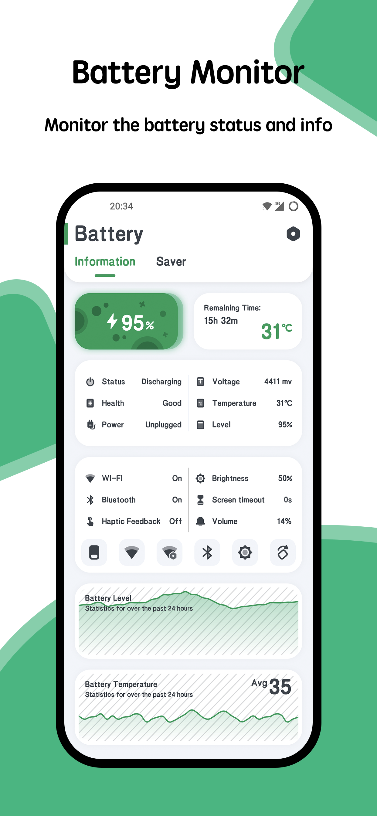 اسکرین شات 1 برنامه Battery Monitor