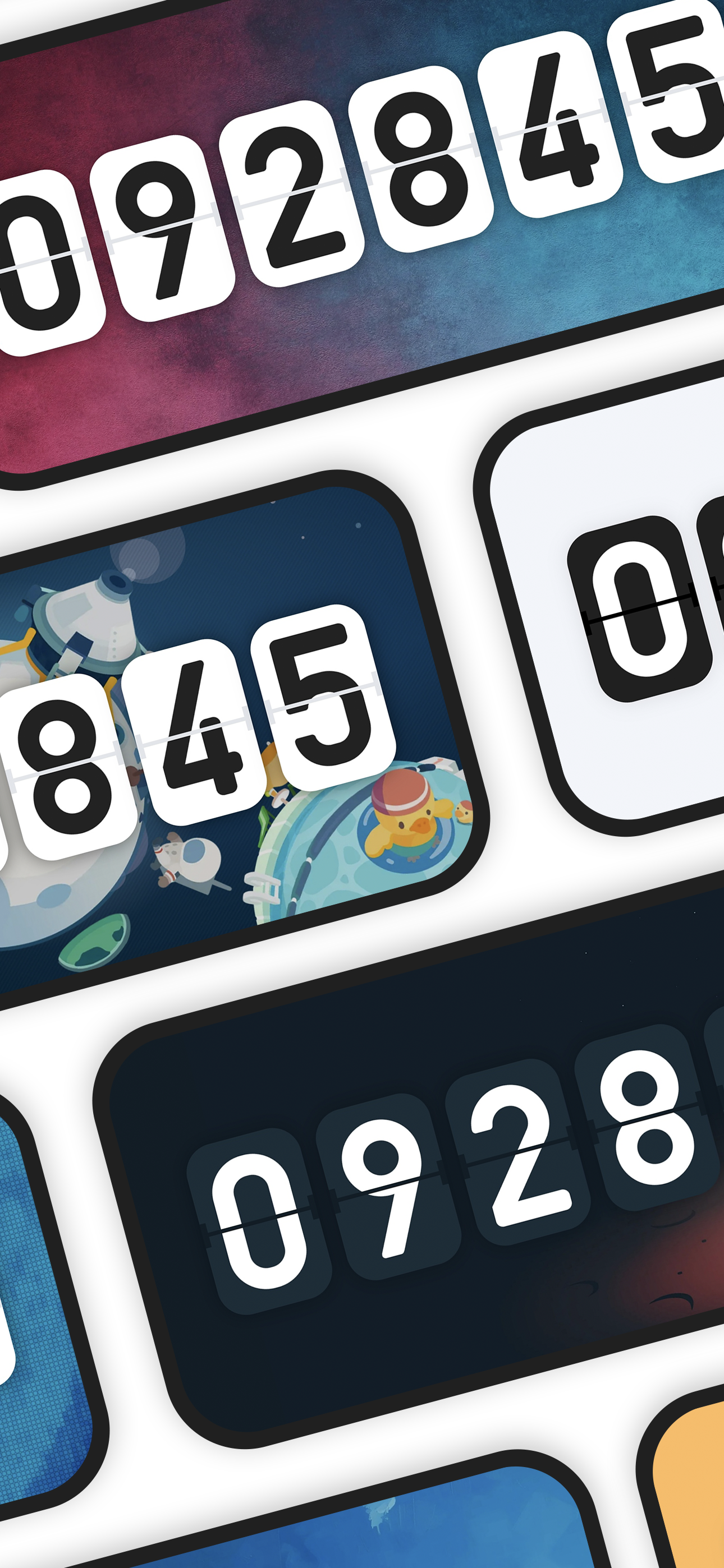 اسکرین شات 5 برنامه Flip clock & floating widget