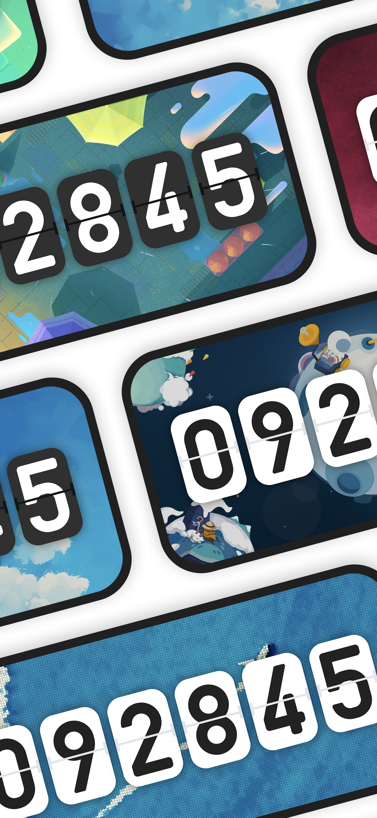 اسکرین شات 4 برنامه Flip clock & floating widget