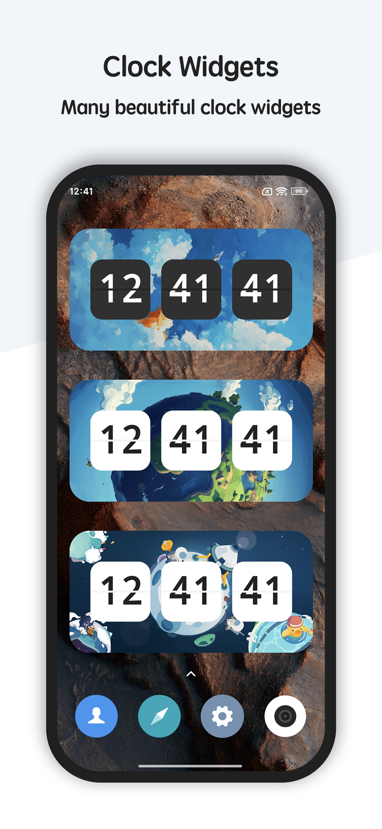اسکرین شات 7 برنامه Flip clock & floating widget