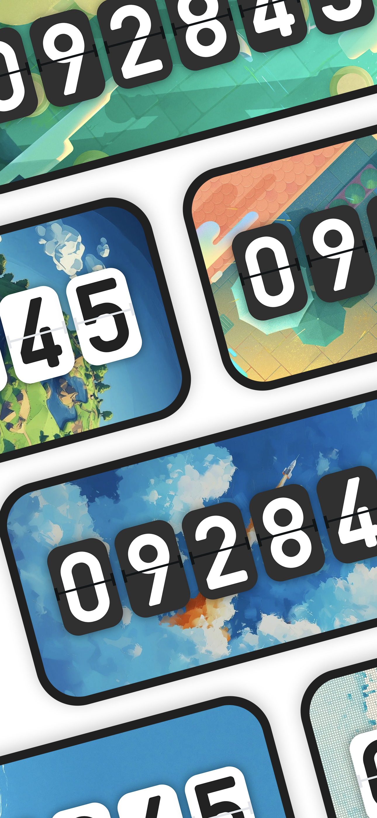 اسکرین شات 3 برنامه Flip clock & floating widget