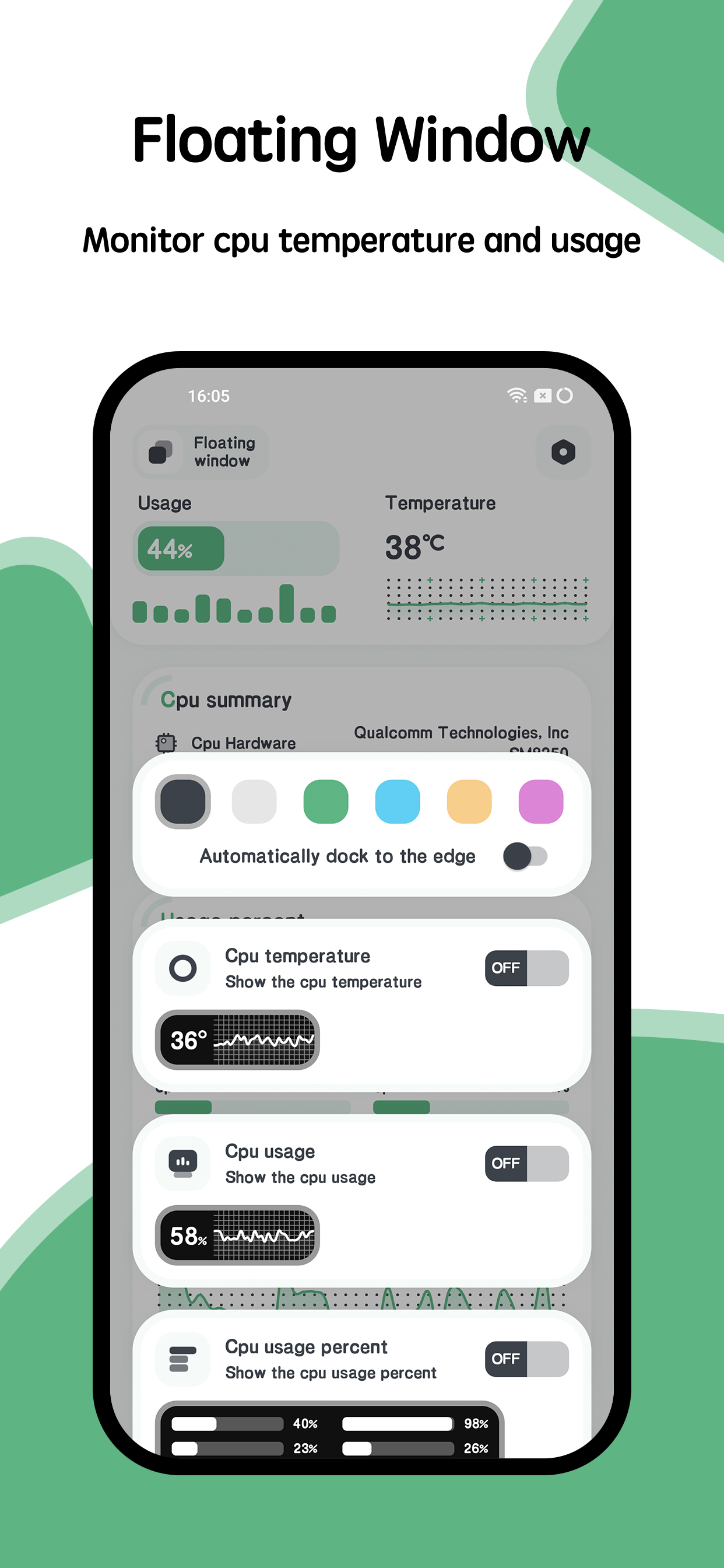 اسکرین شات 3 برنامه CPU Monitor - temperature