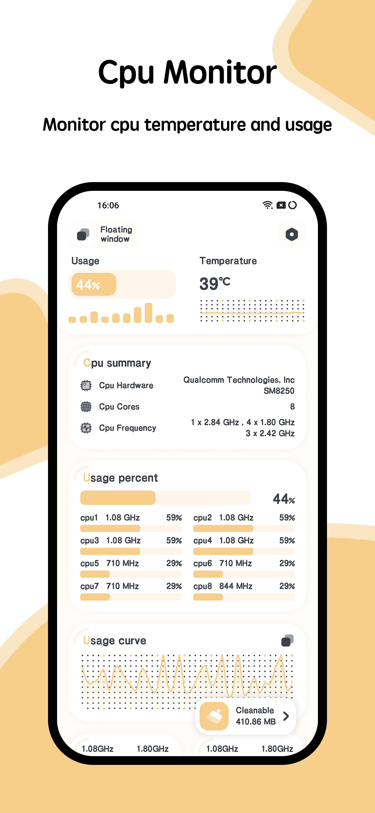 اسکرین شات 5 برنامه CPU Monitor - temperature