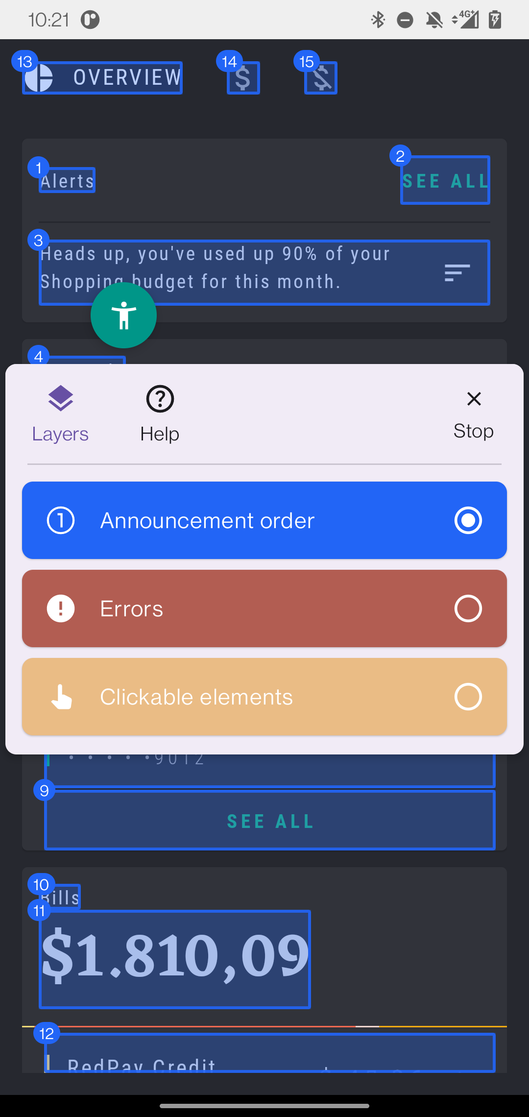 اسکرین شات 4 برنامه AccessibilityTester