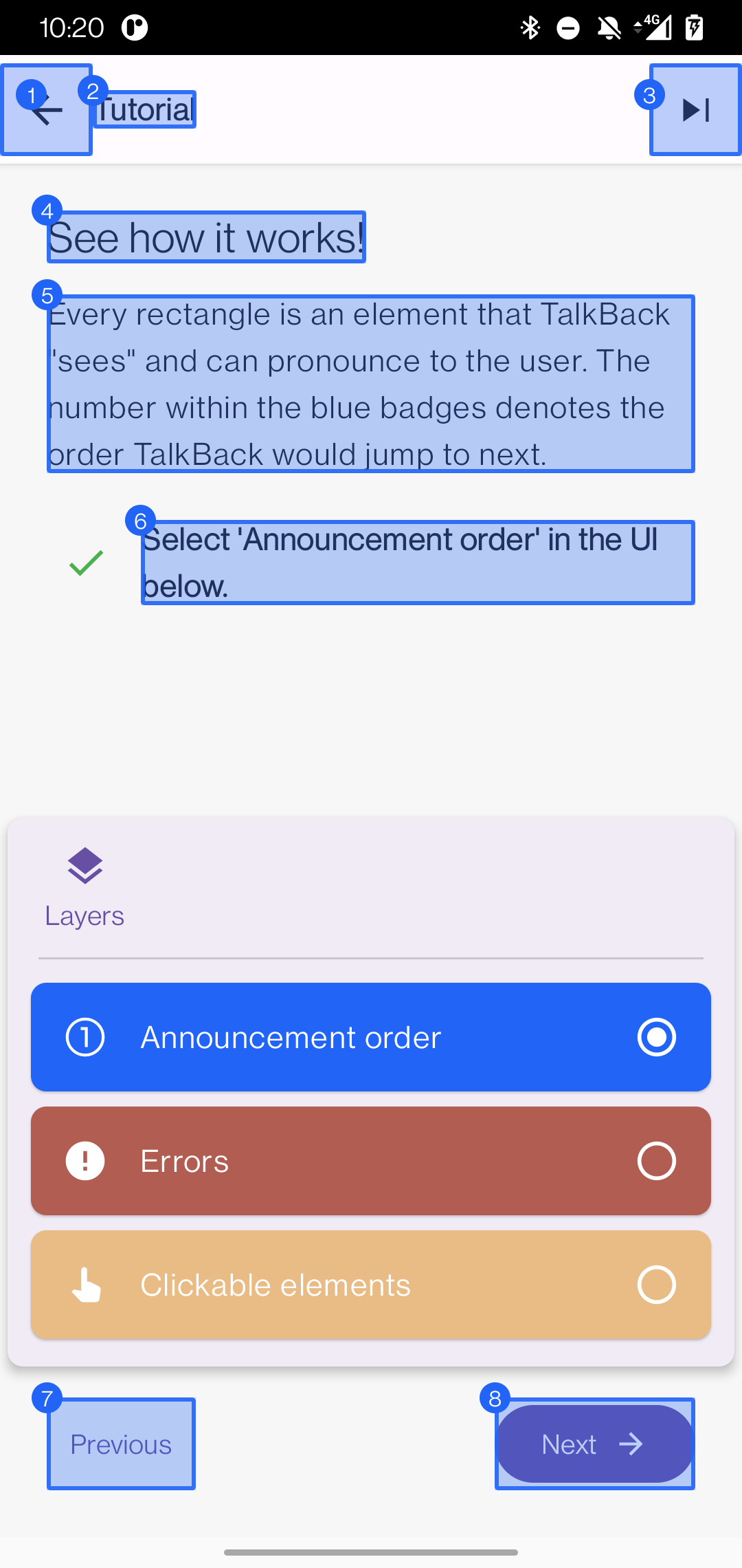 اسکرین شات 2 برنامه AccessibilityTester