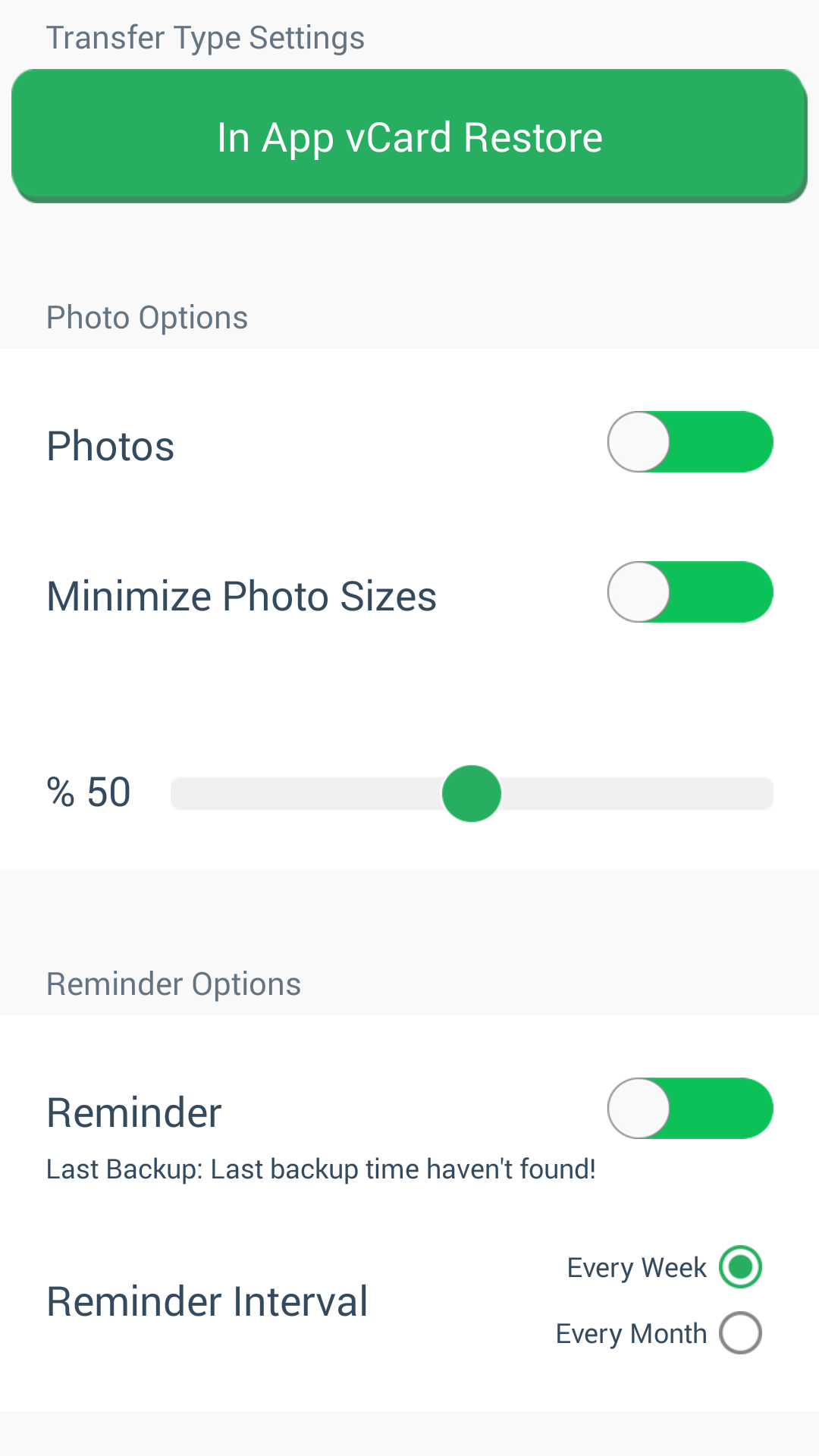 اسکرین شات 4 برنامه MCBackup - My Contacts Backup