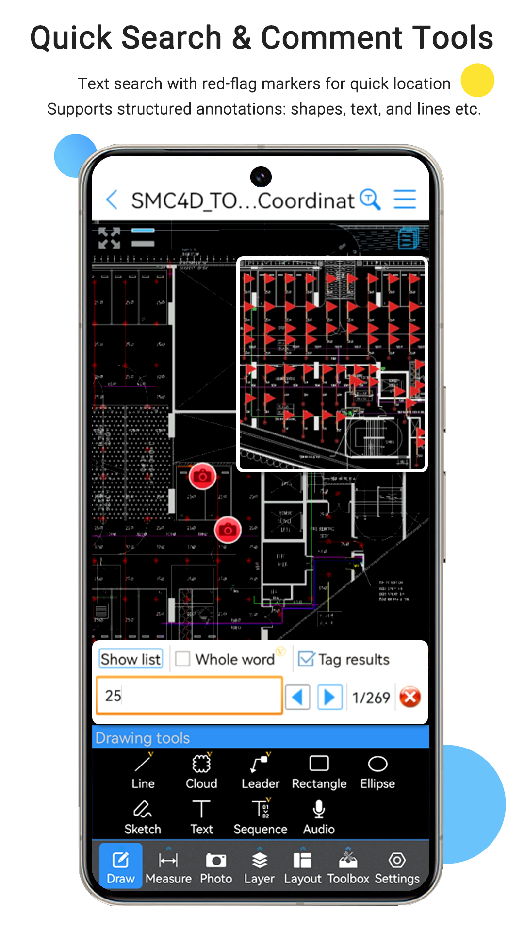 اسکرین شات 3 برنامه CAD Reader-View & Measure DWG