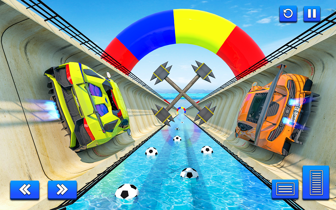 اسکرین شات 3 بازی Water Surfing Car Stunt Games: Car Racing Games