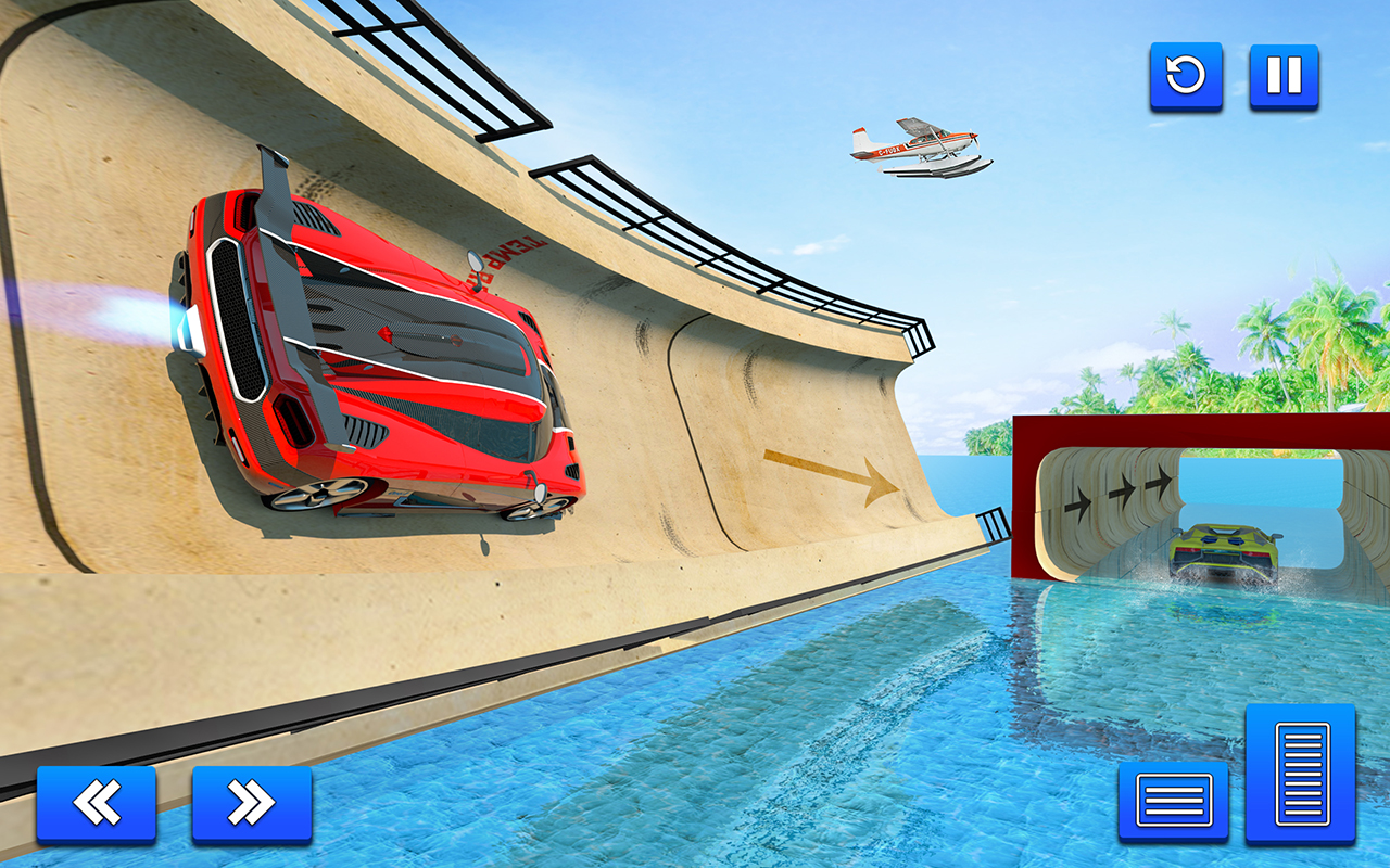 اسکرین شات 5 بازی Water Surfing Car Stunt Games: Car Racing Games