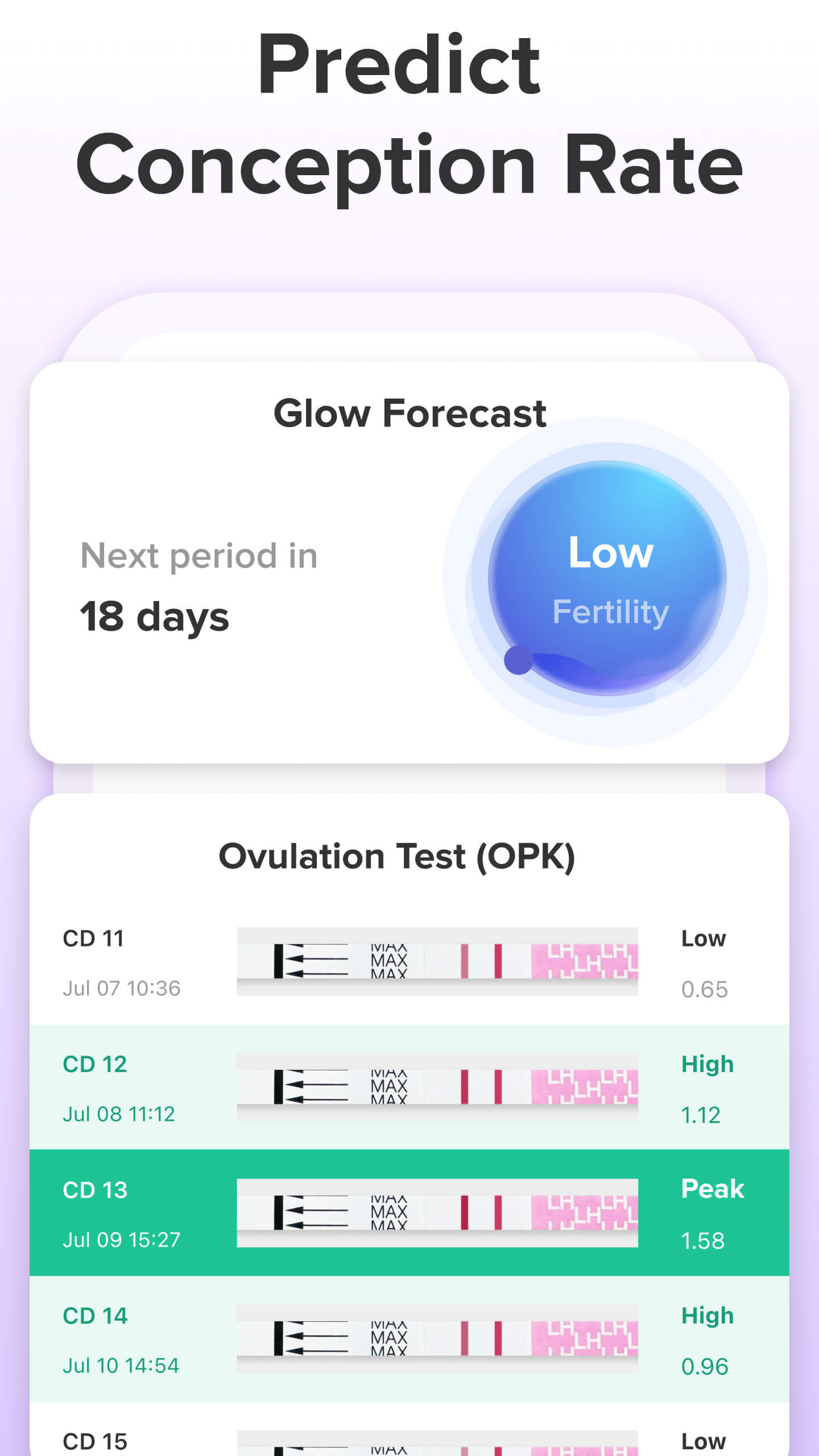 اسکرین شات 5 برنامه Period Tracker App | Eve Glow