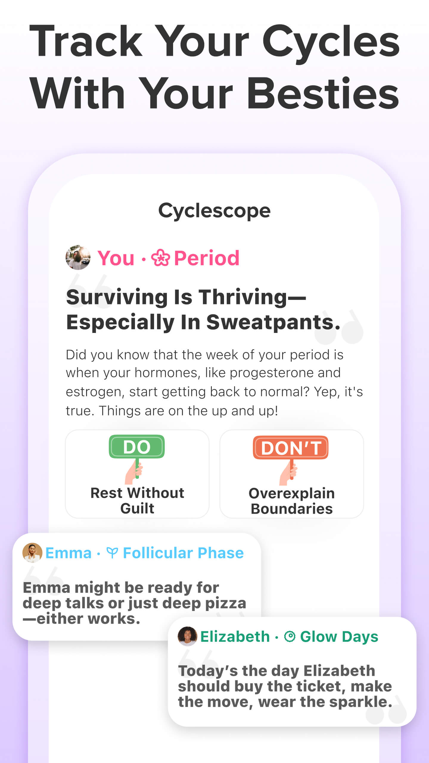 اسکرین شات 6 برنامه Period Tracker App | Eve Glow