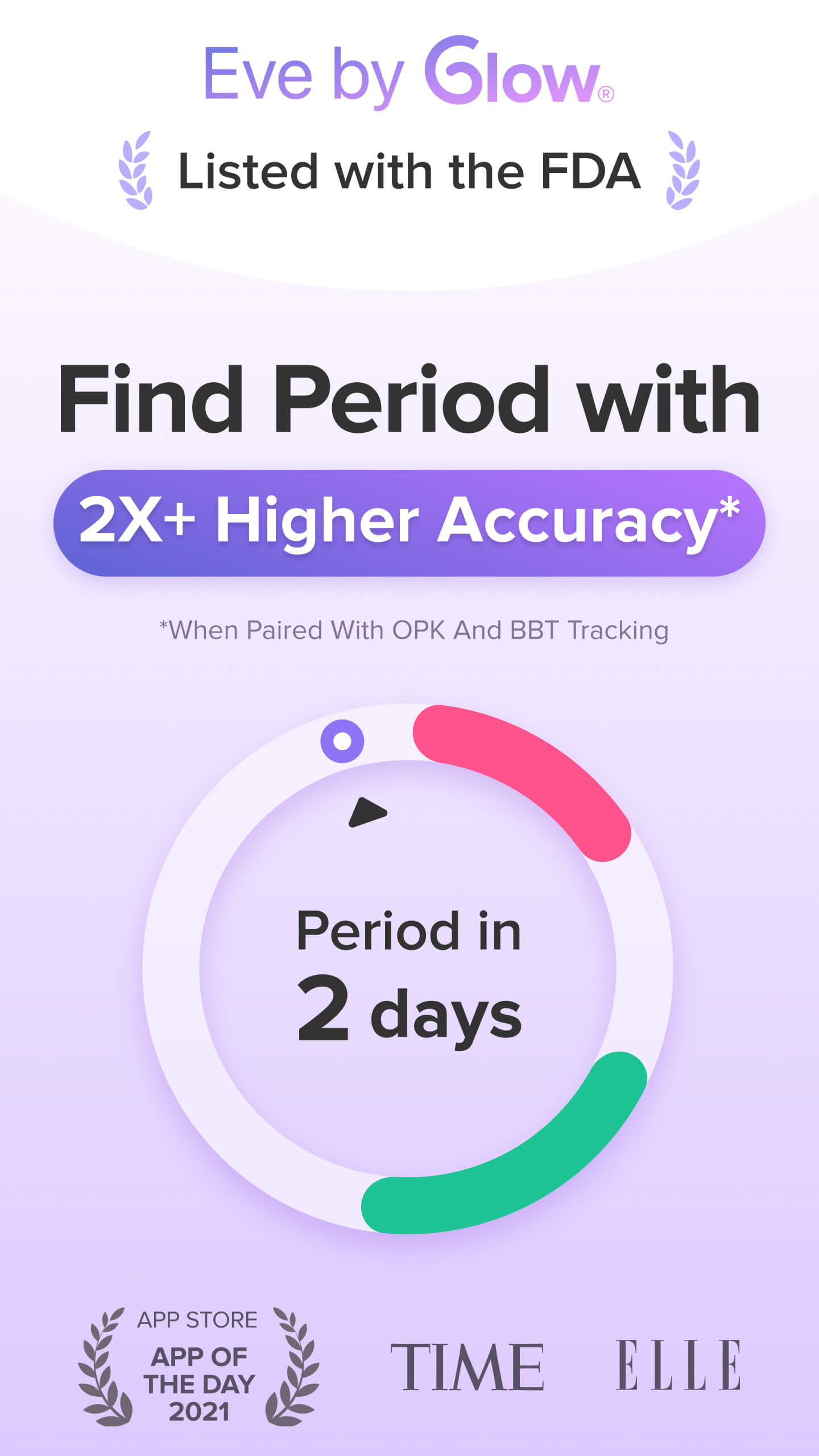 اسکرین شات 1 برنامه Period Tracker App | Eve Glow