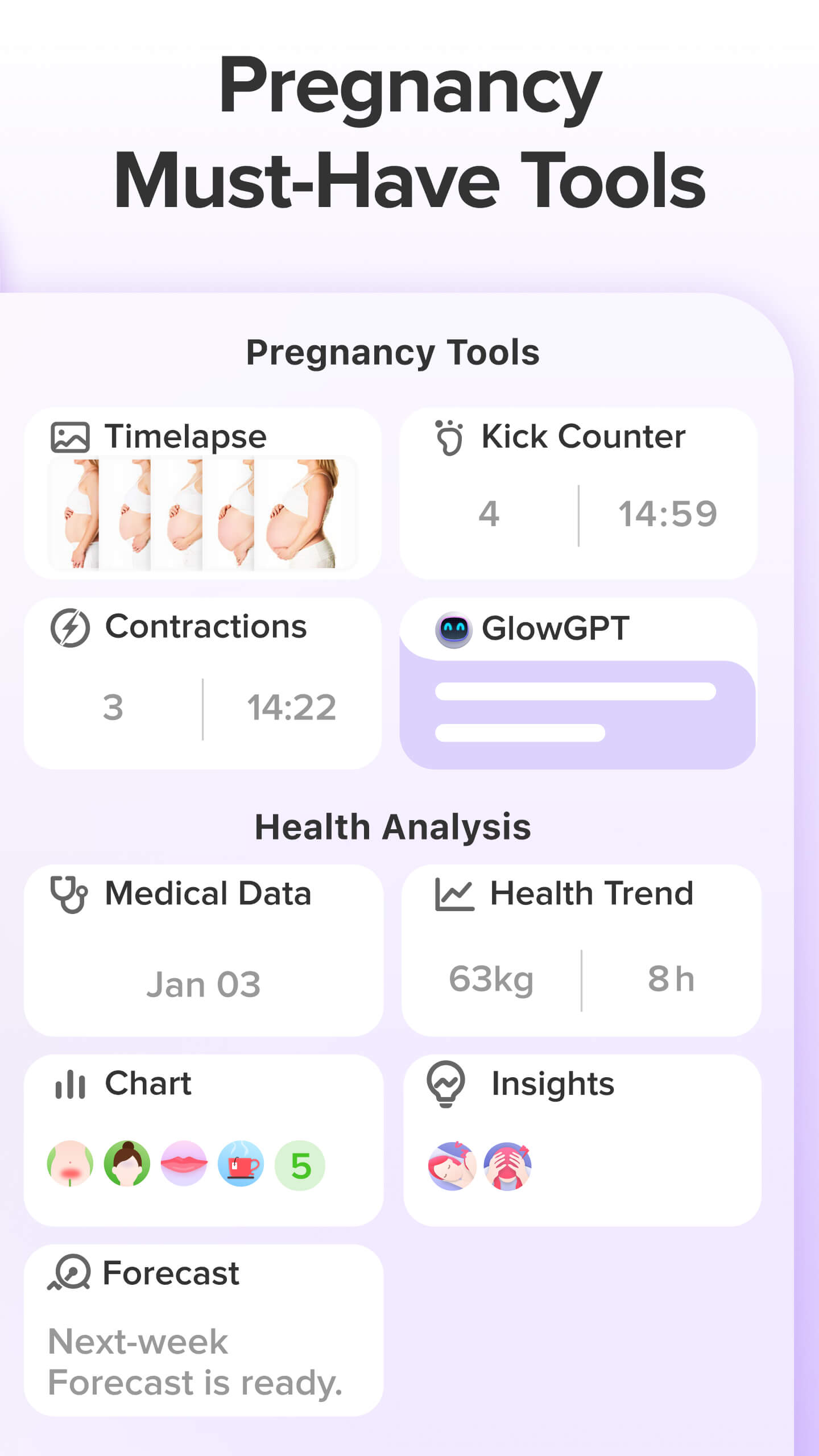 اسکرین شات 3 برنامه Pregnancy Tracker App | Glow