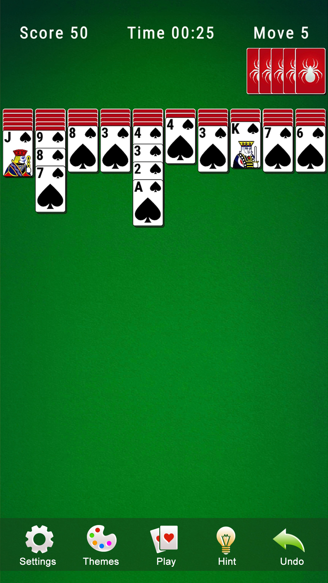اسکرین شات 4 بازی Spider Solitaire 2025
