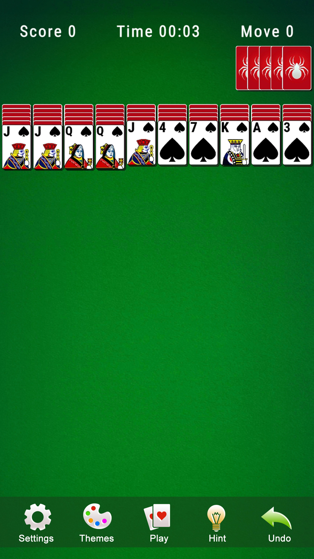اسکرین شات 1 بازی Spider Solitaire 2023
