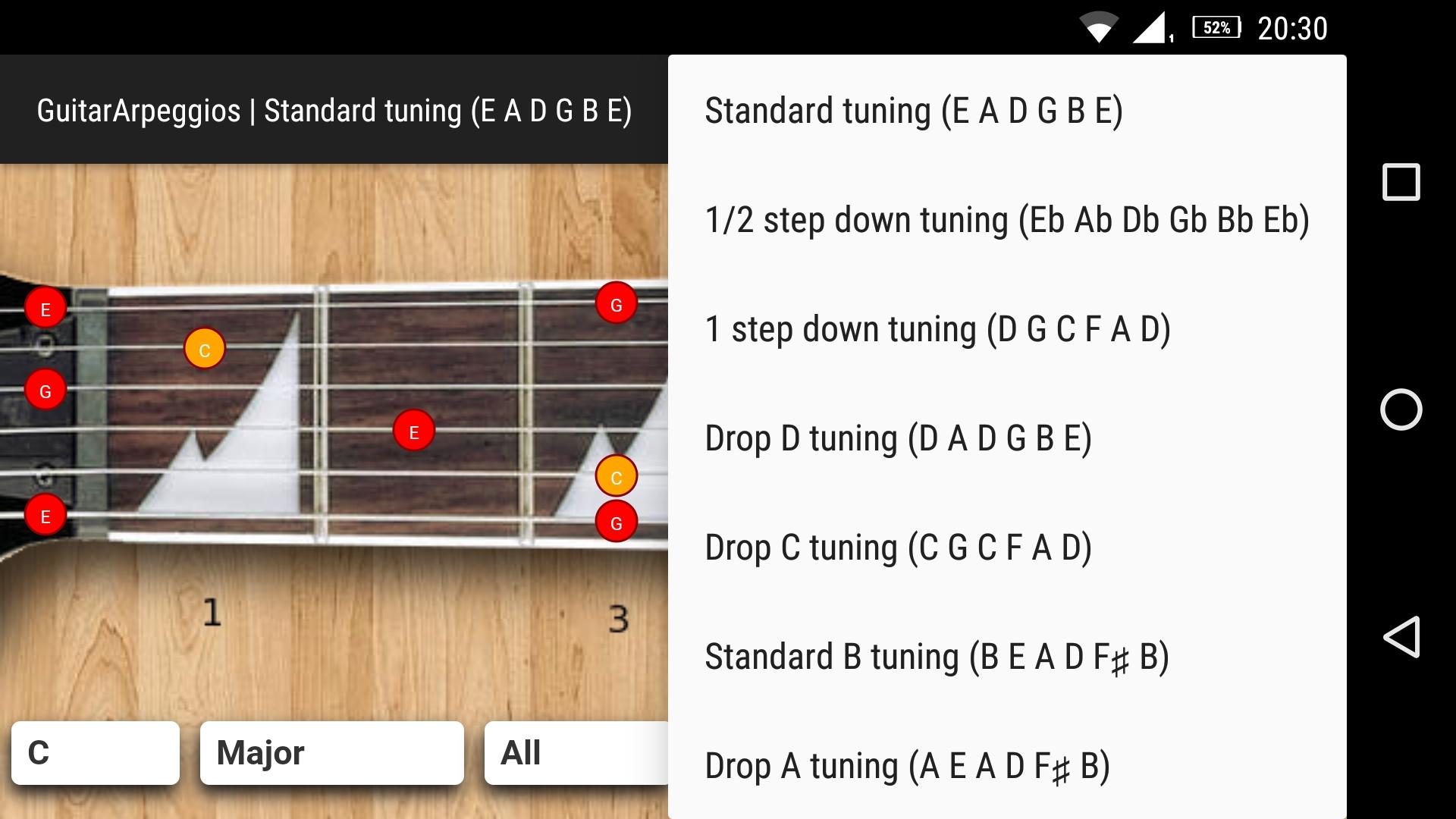 اسکرین شات 3 برنامه GuitarArpeggios