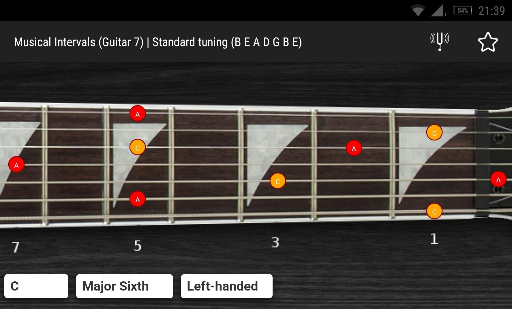 اسکرین شات 3 برنامه GuitarIntervals (7 str.)