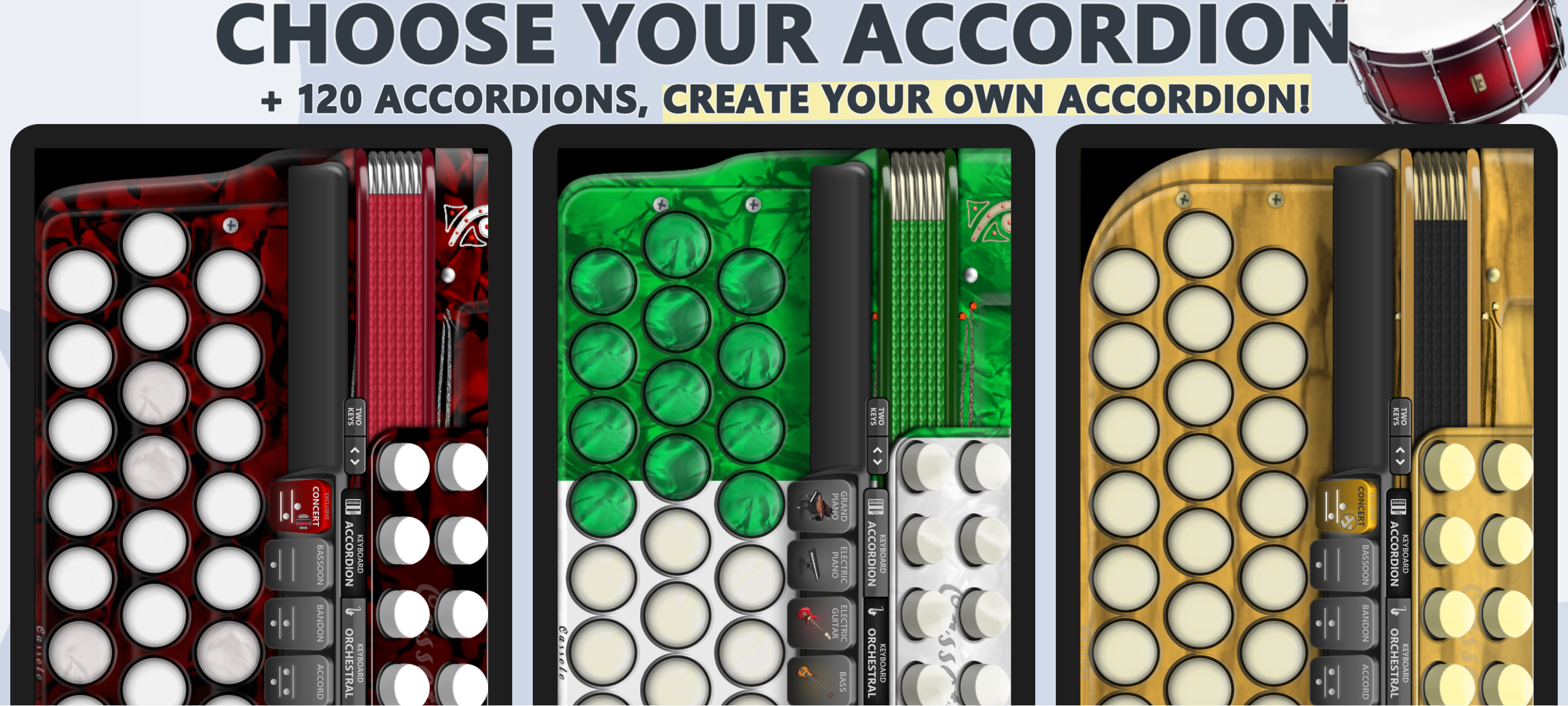 اسکرین شات 2 برنامه Accordion Diatonic Cassoto