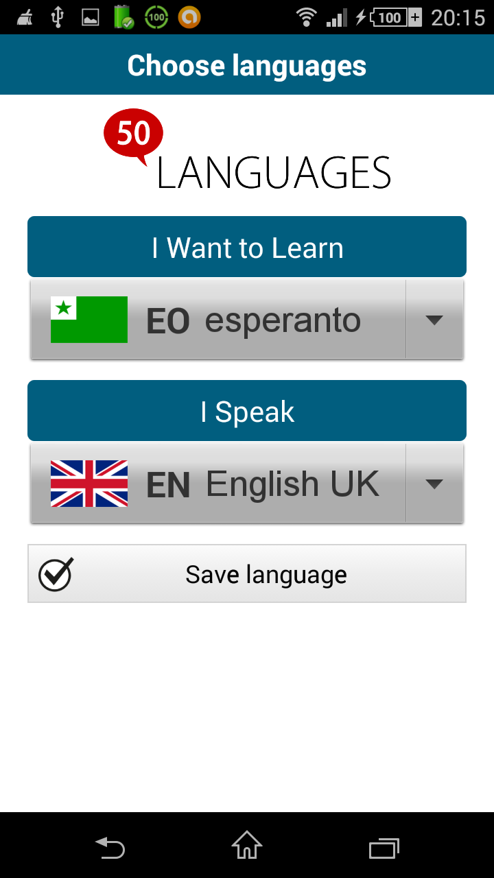 اسکرین شات 2 برنامه Learn Esperanto - 50 languages
