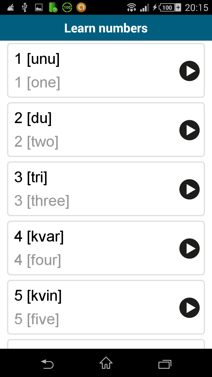اسکرین شات 6 برنامه Learn Esperanto - 50 languages