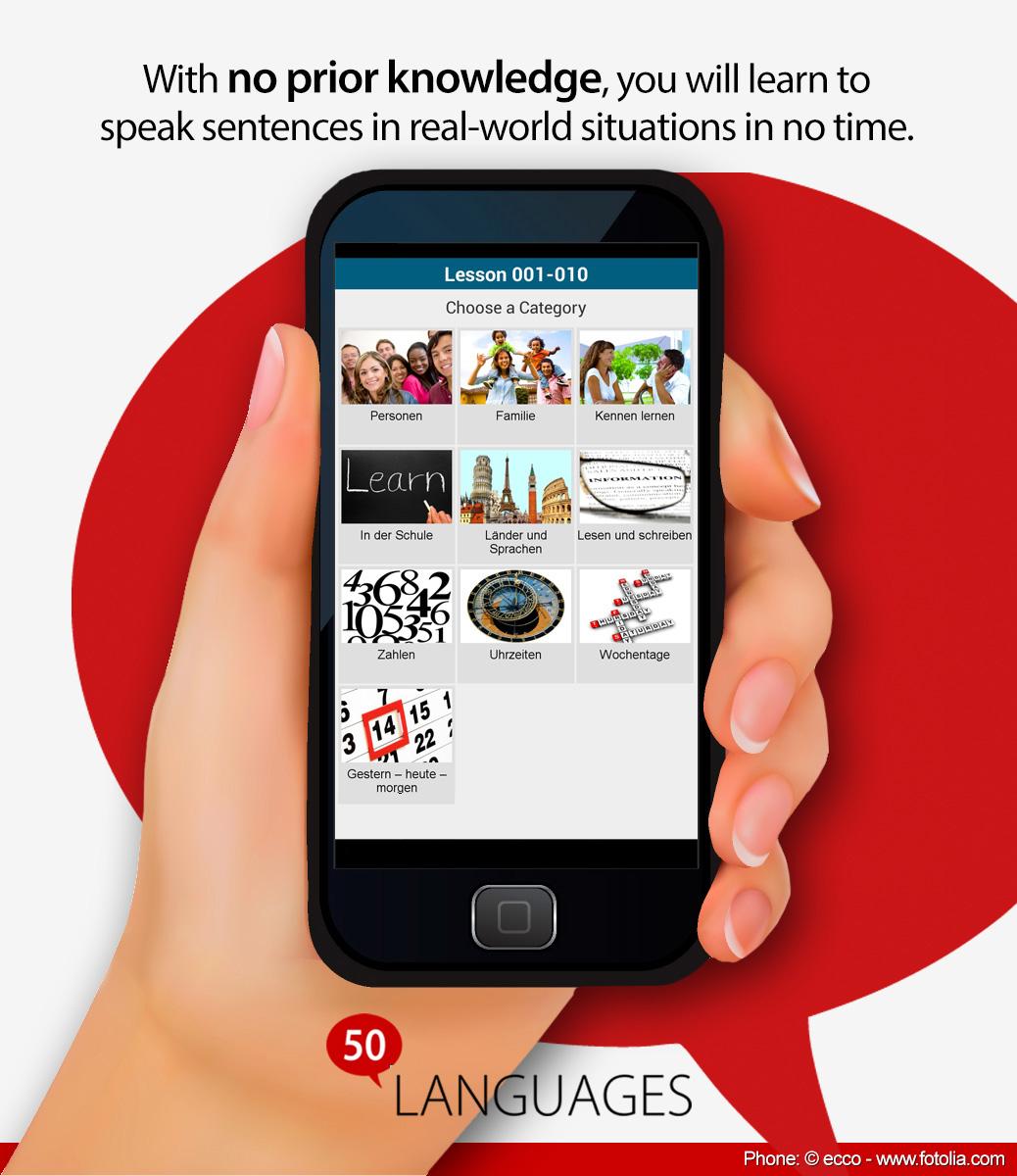 اسکرین شات 2 برنامه Learn 50 languages
