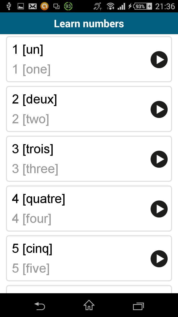 اسکرین شات 6 برنامه Learn French