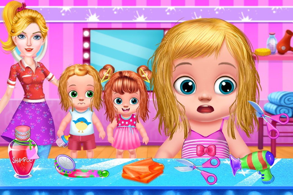 اسکرین شات 2 بازی Babysitter Kids Haircut Salon