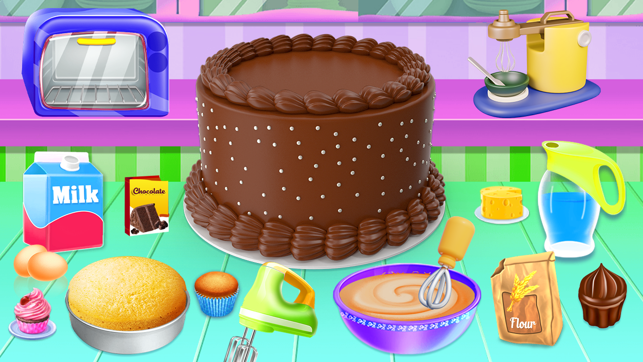 اسکرین شات 1 برنامه Kid Cakes Maker Cooking Bakery