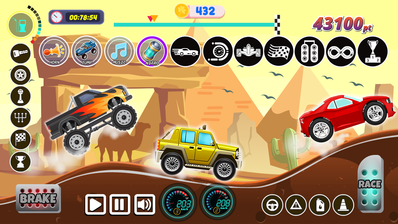 اسکرین شات 1 بازی Kids Cars Hills Racing games