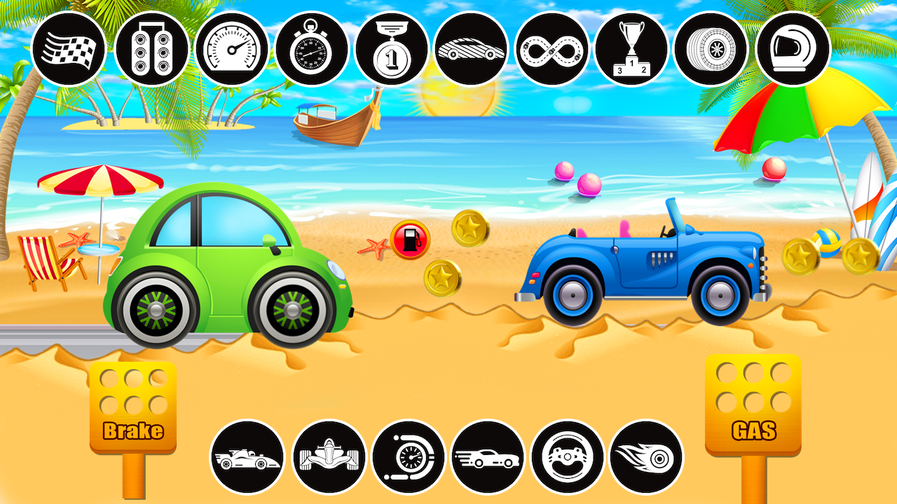 اسکرین شات 5 بازی Kids Cars Hills Racing games