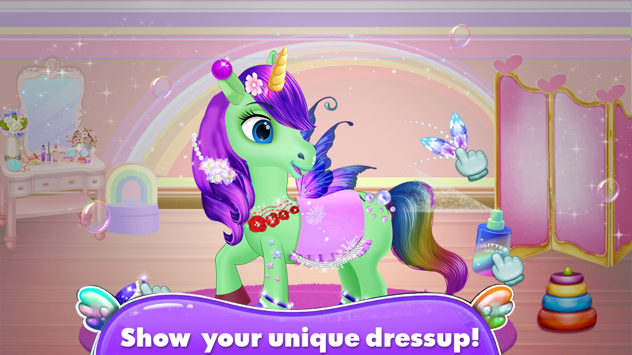 اسکرین شات 3 برنامه Pony Horse Hair Game for Girls