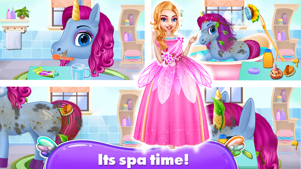 اسکرین شات 4 بازی Princess Unicorn-Pets for Kids