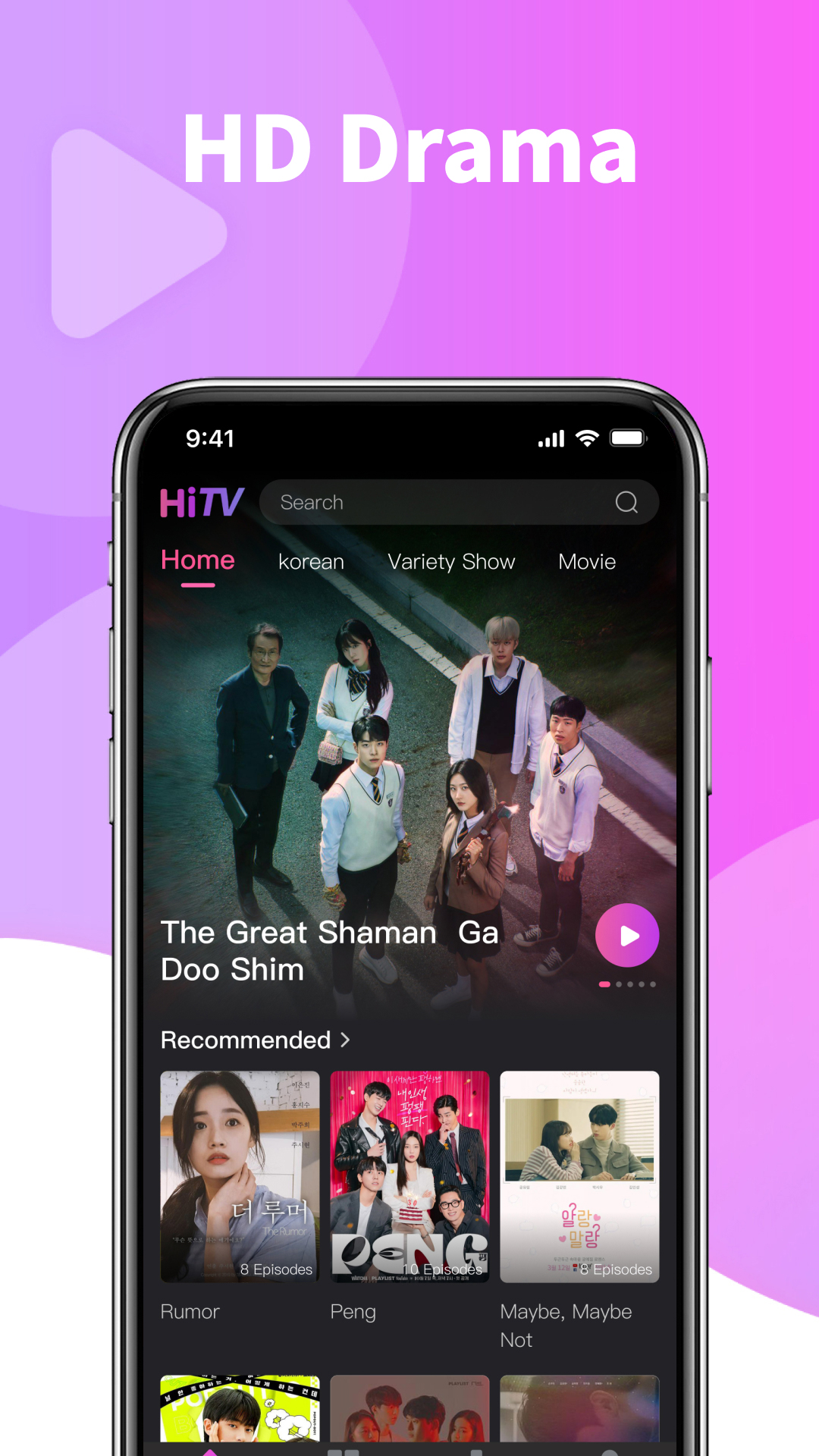 اسکرین شات 1 برنامه HiTV - HD Drama, Film, TV Show