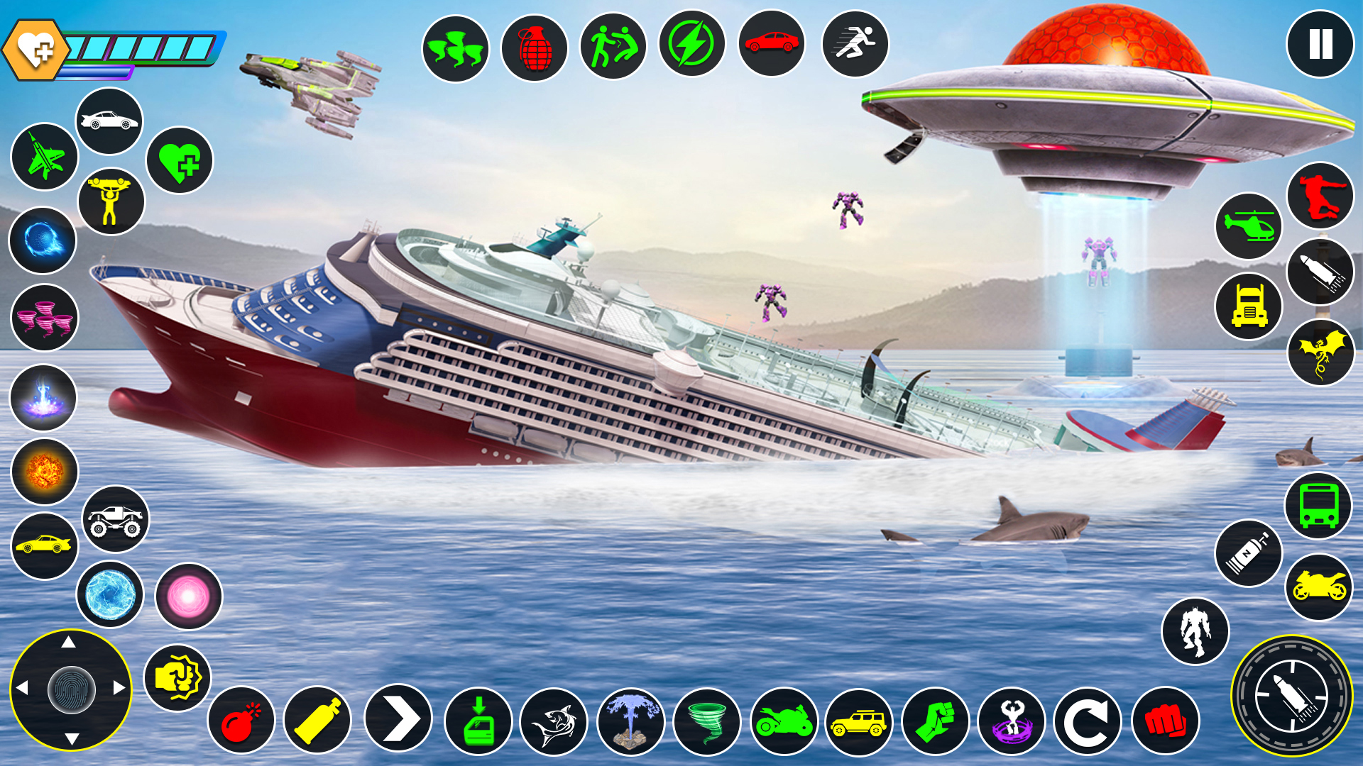 اسکرین شات 2 برنامه Titanic Robot Transport Games