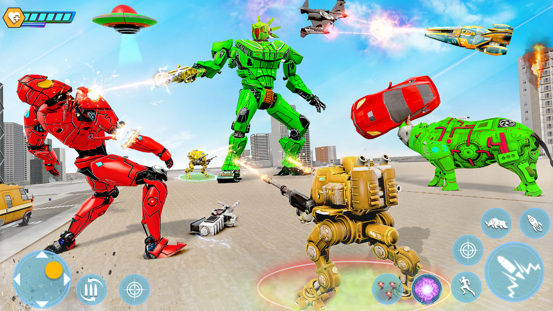 اسکرین شات 6 برنامه Titanic Robot Transport Games