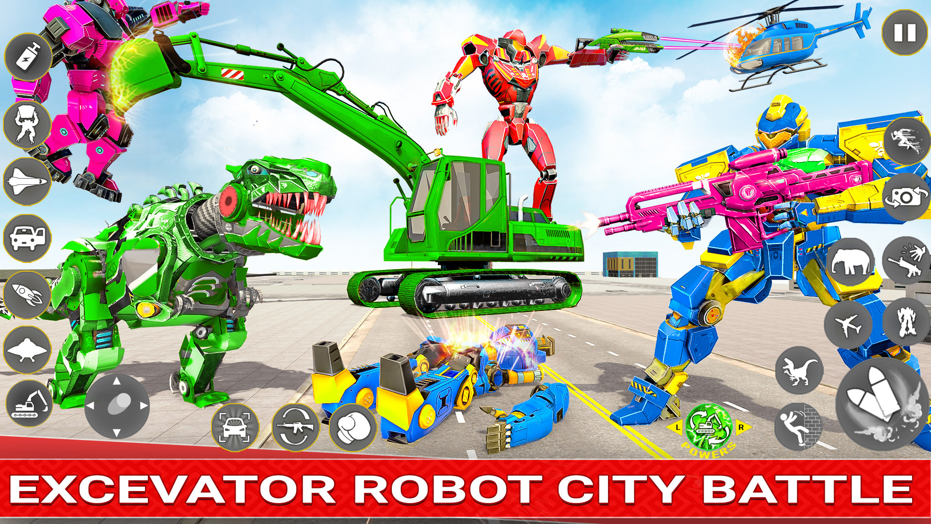 اسکرین شات 4 برنامه Excavator Robot War - Car Game