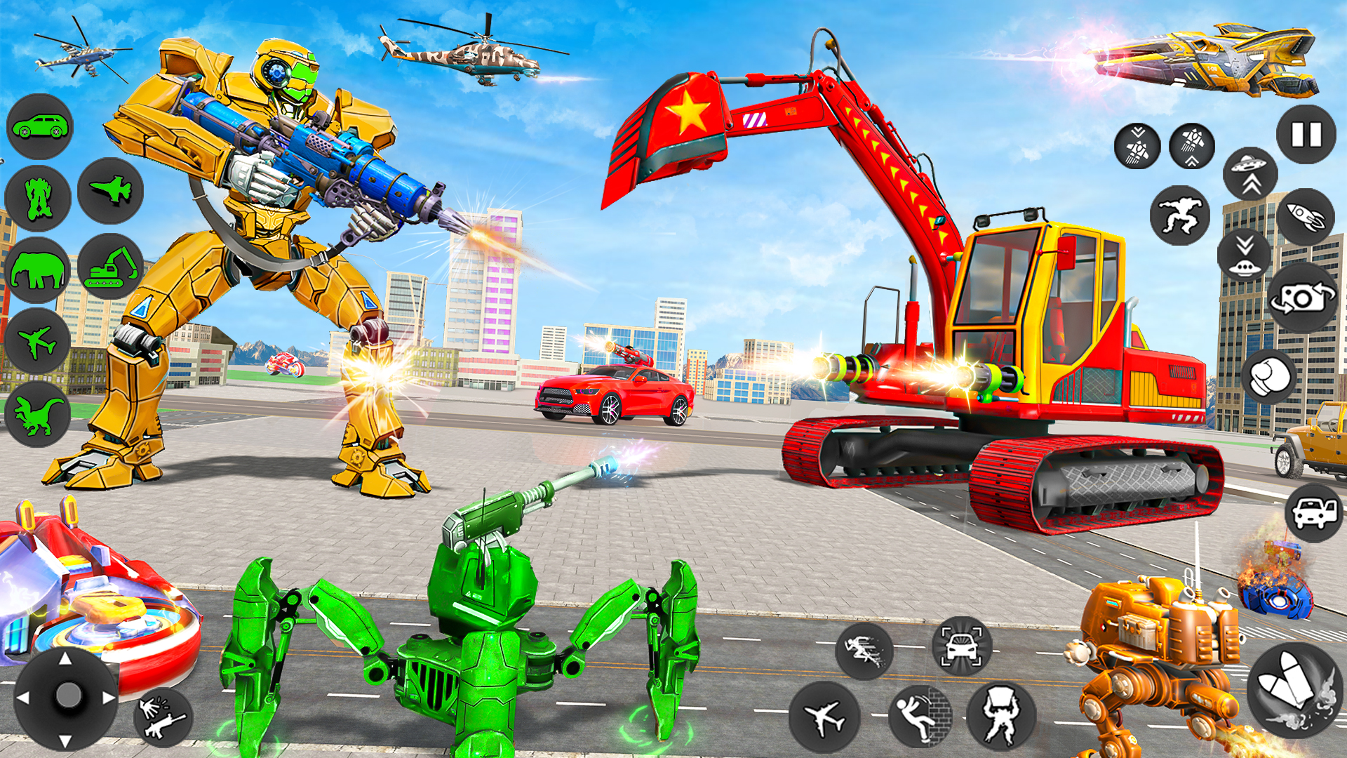 اسکرین شات 2 برنامه Excavator Robot War - Car Game
