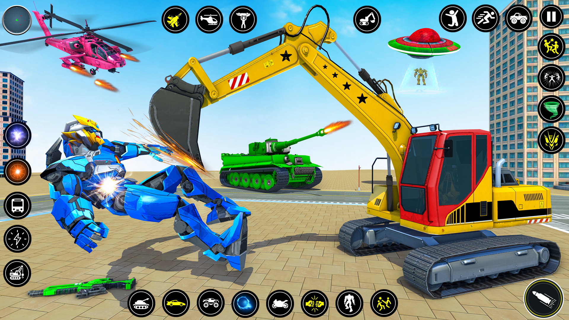 اسکرین شات 3 برنامه Monster Crane robot Car Games