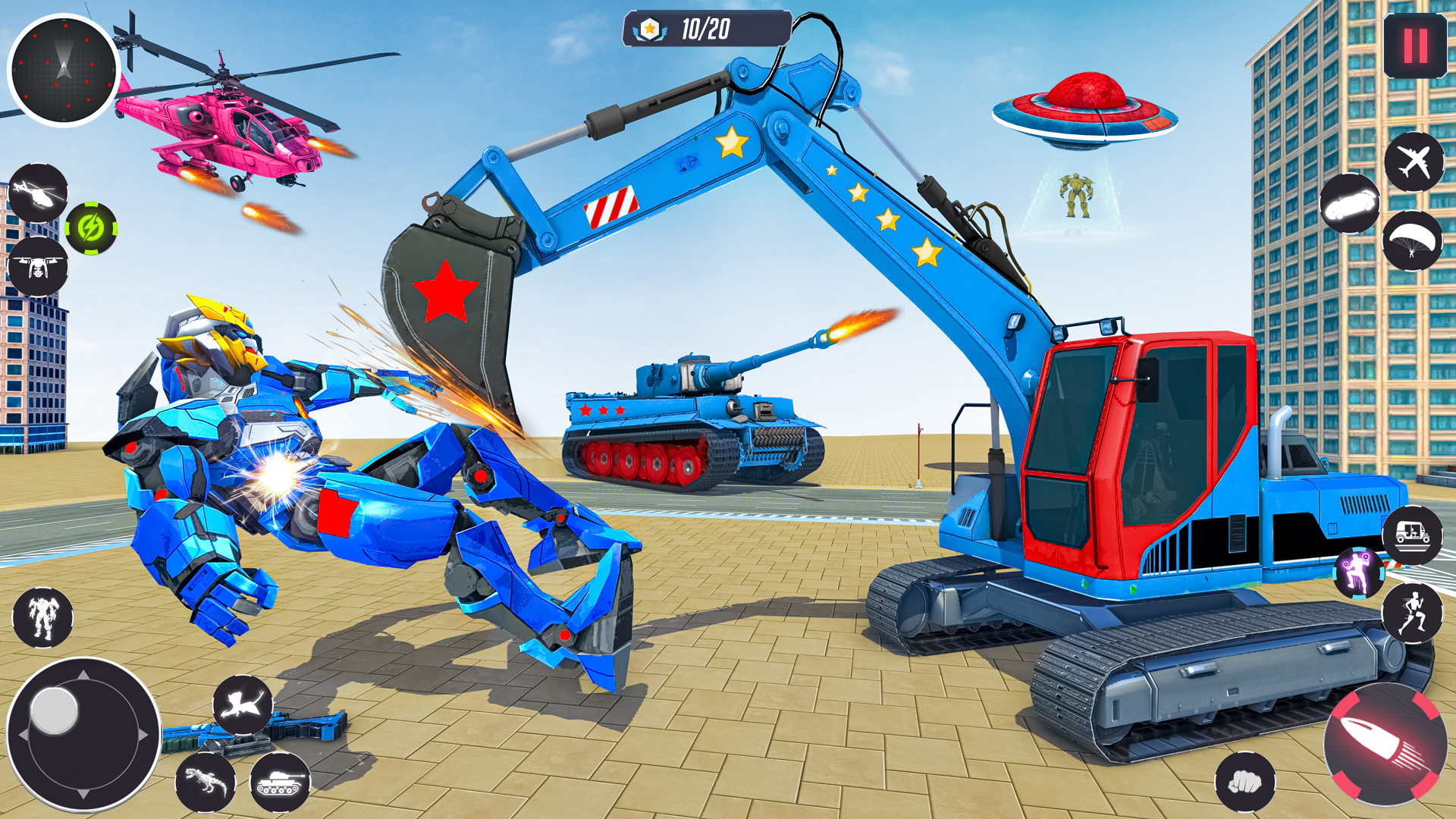 اسکرین شات 3 برنامه Monster Crane robot Car Games