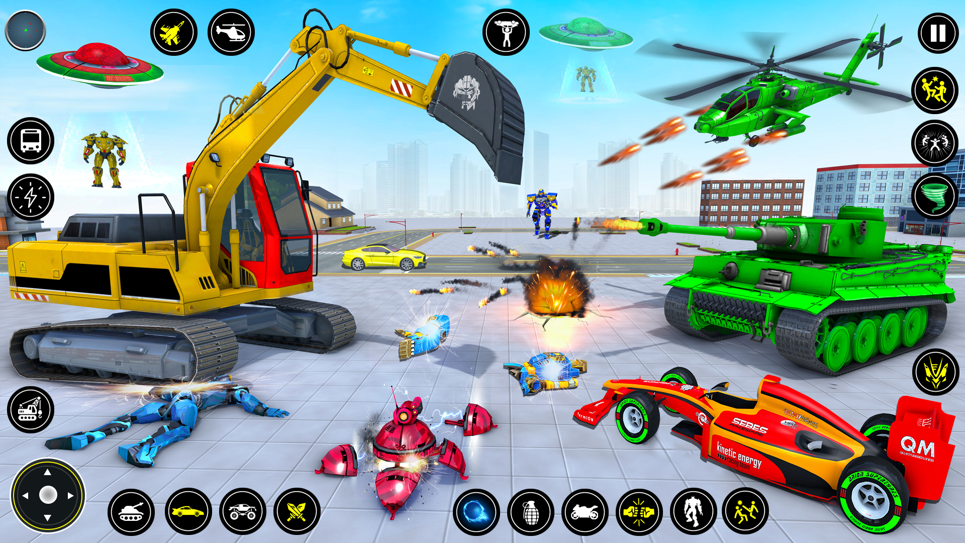 اسکرین شات 2 برنامه Monster Crane robot Car Games