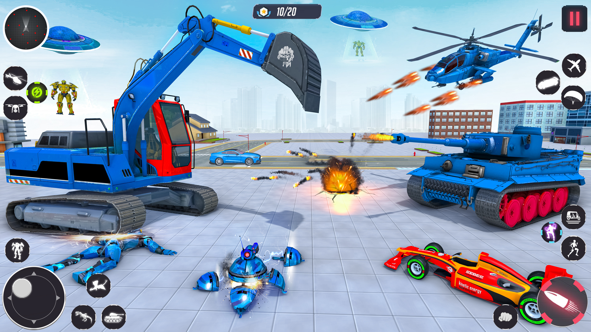 اسکرین شات 2 برنامه Monster Crane robot Car Games