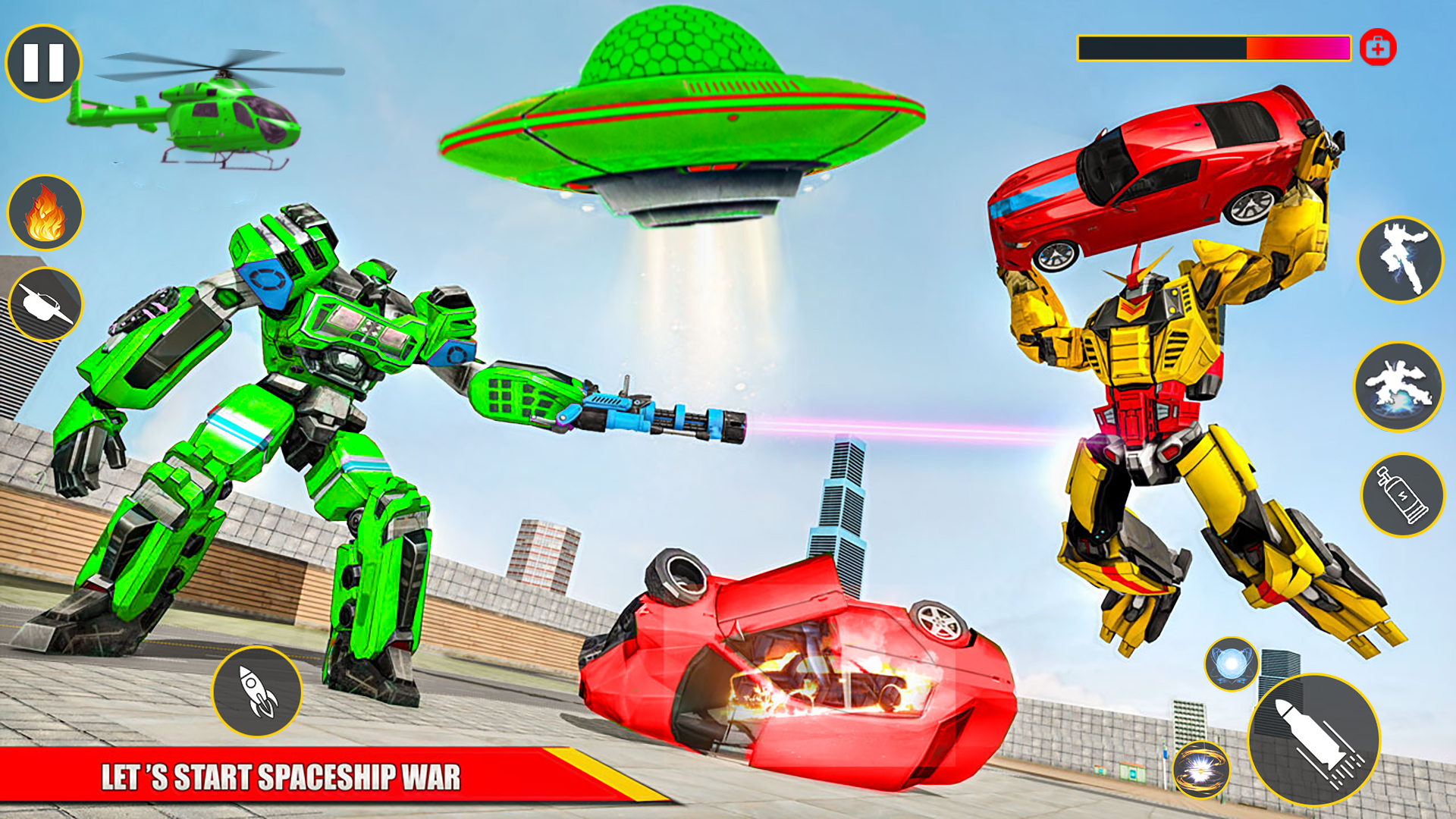 اسکرین شات 5 برنامه Space Robot Transform Games 3D