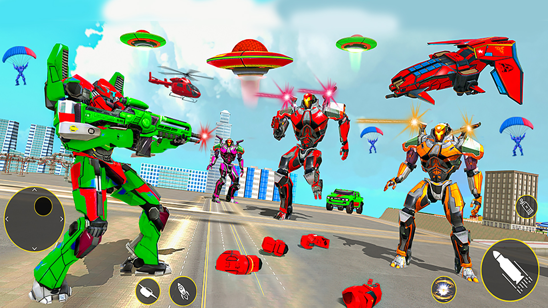 اسکرین شات 3 برنامه Space Robot Transform Games 3D