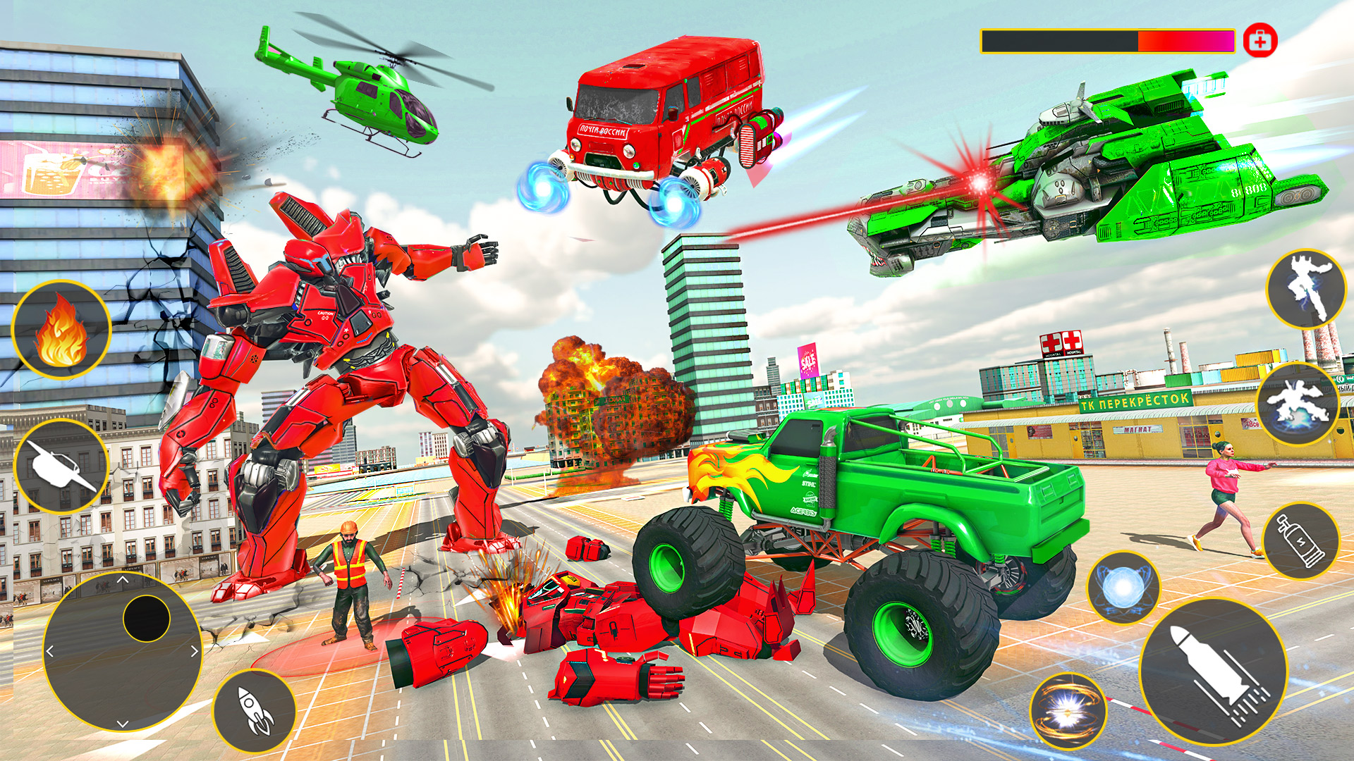 اسکرین شات 8 برنامه Space Robot Transform Games 3D
