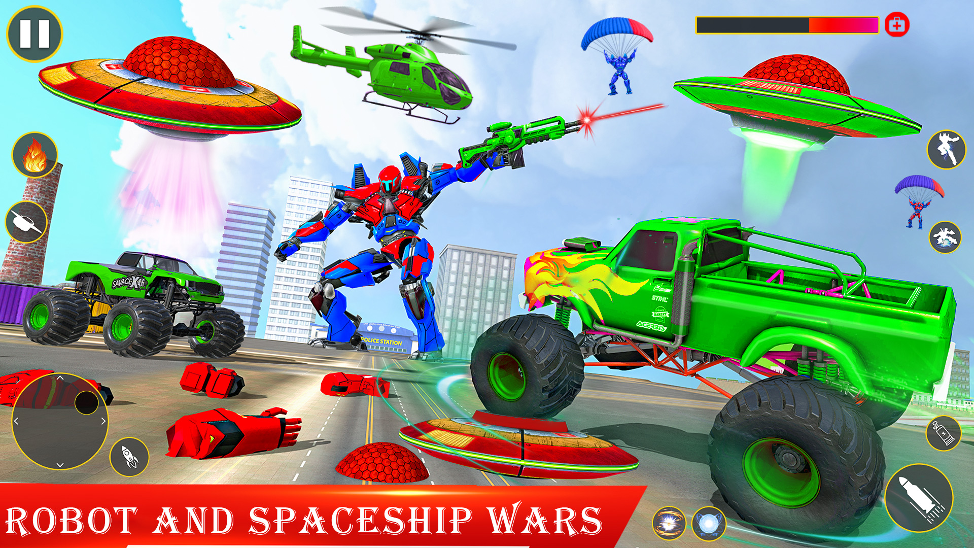 اسکرین شات 2 برنامه Space Robot Transform Games 3D